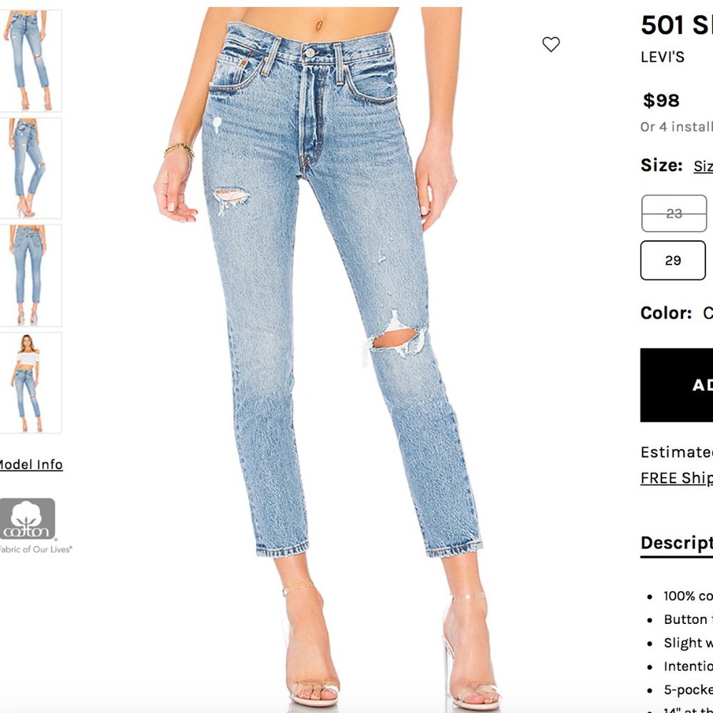 Levi's 501 Skinny Jeans